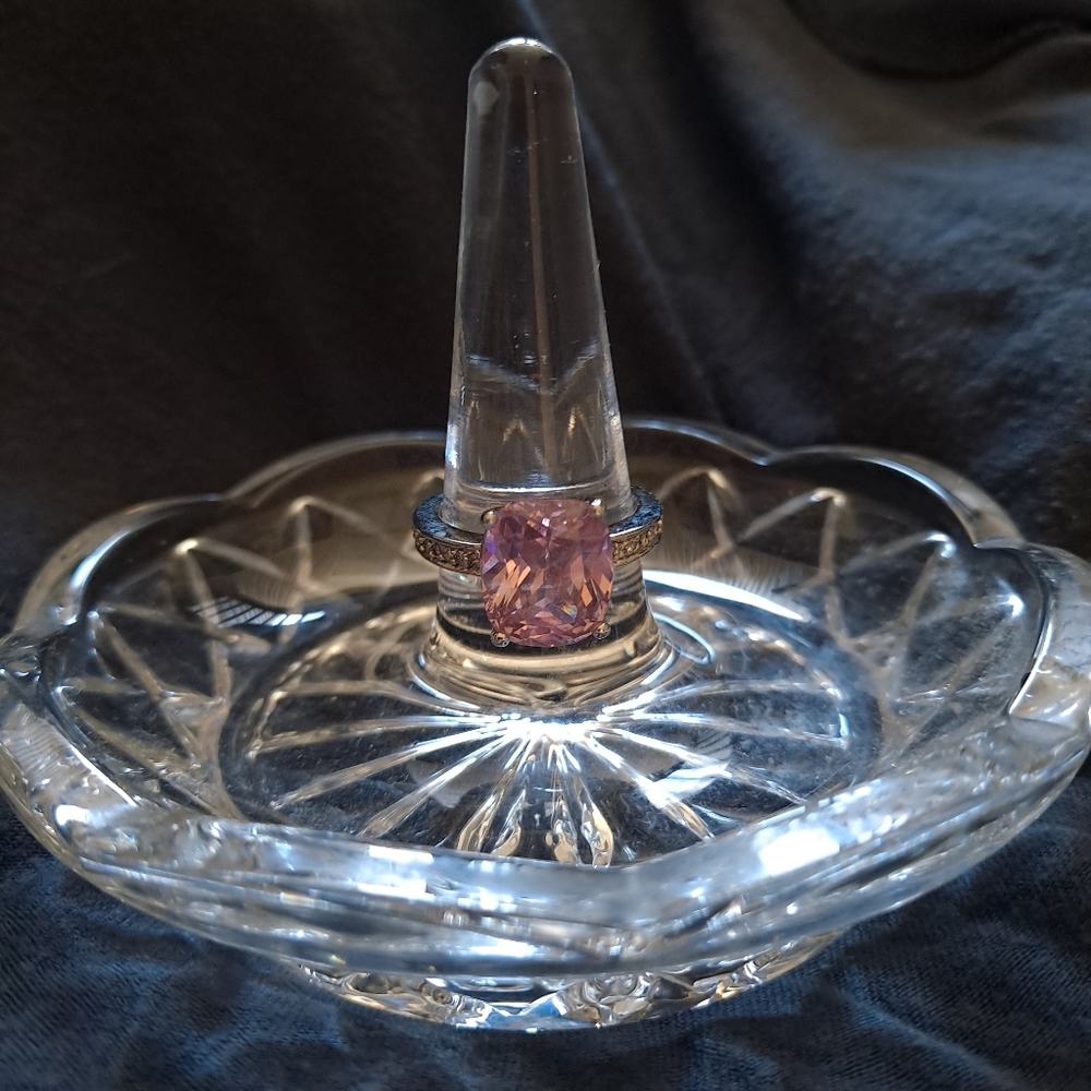 Sterling Silver Pink Ice ring size 7